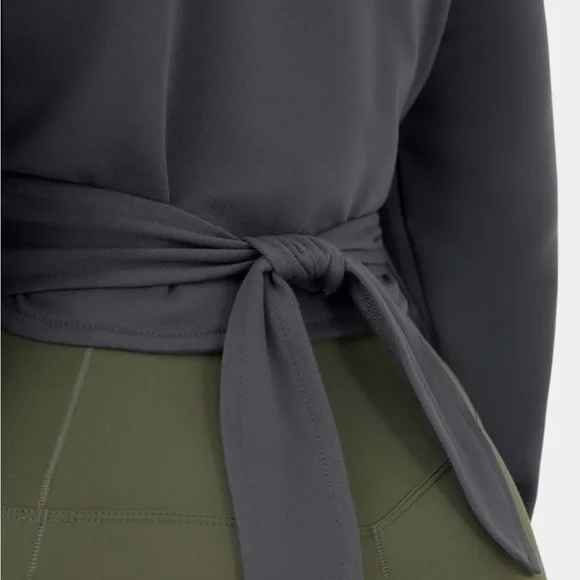 Halara Cropped Sweatshirt Dropped Shoulder Medium - Picture 4 of 7